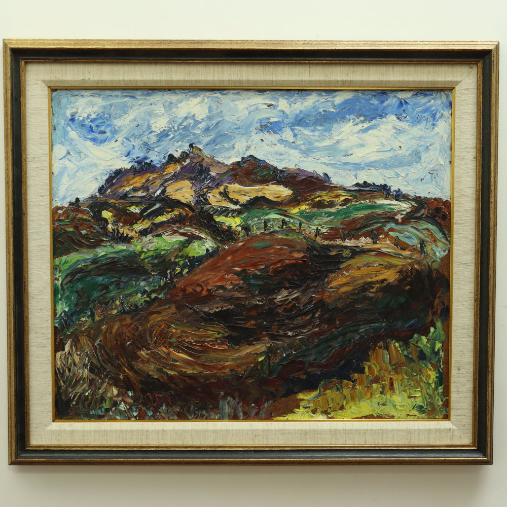 AW691: ExpressionistLandscape - Oil on Canvas - Mid 20th Century American School