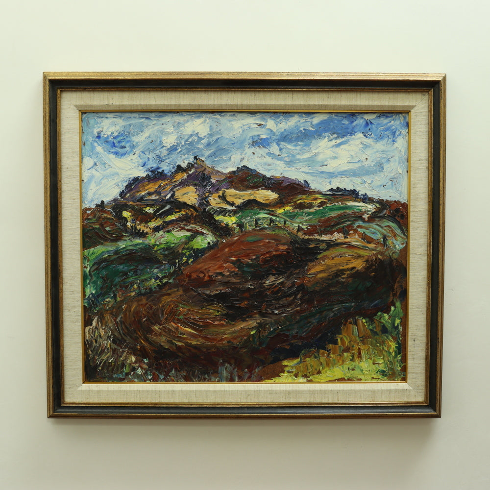 AW691: ExpressionistLandscape - Oil on Canvas - Mid 20th Century American School