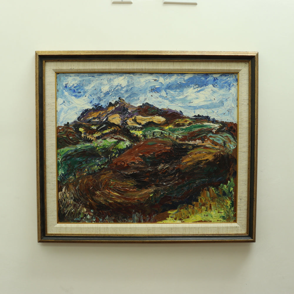 AW691: ExpressionistLandscape - Oil on Canvas - Mid 20th Century American School