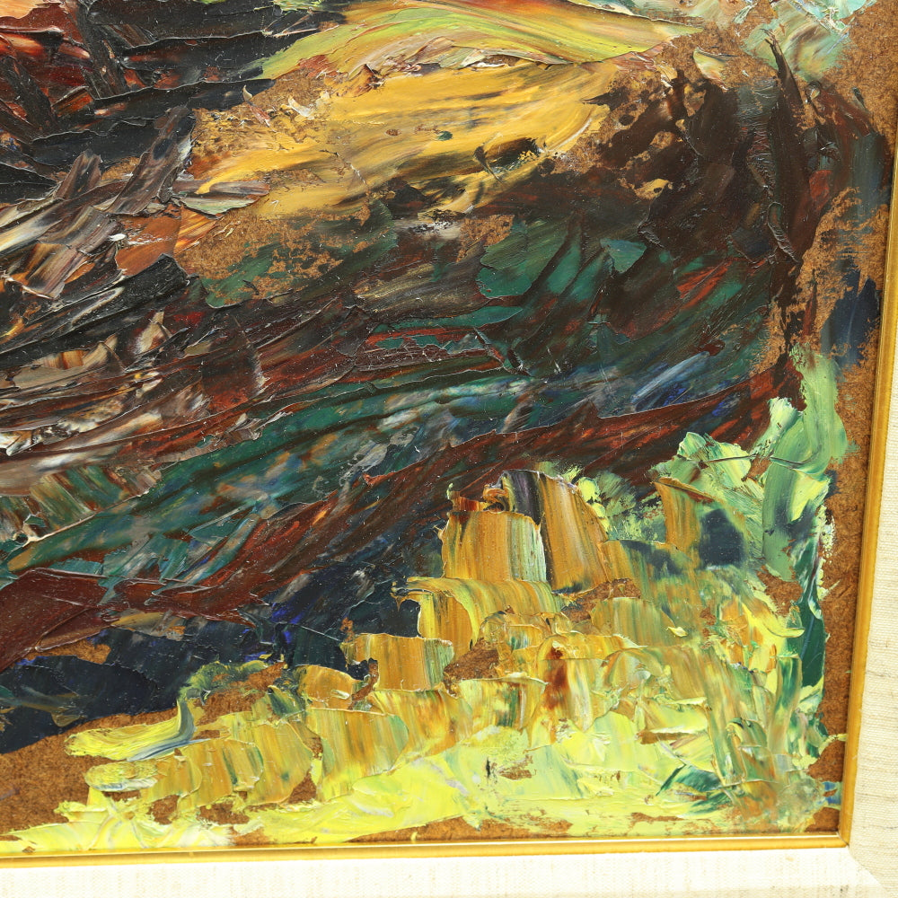 AW691: ExpressionistLandscape - Oil on Canvas - Mid 20th Century American School