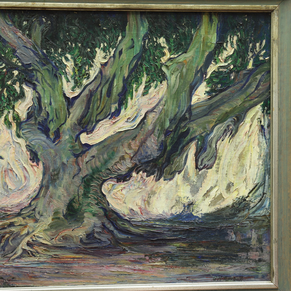 AW694: Grace Hill Turnbull Modernist Fauvist "The Great Oak" Oil on Canvas