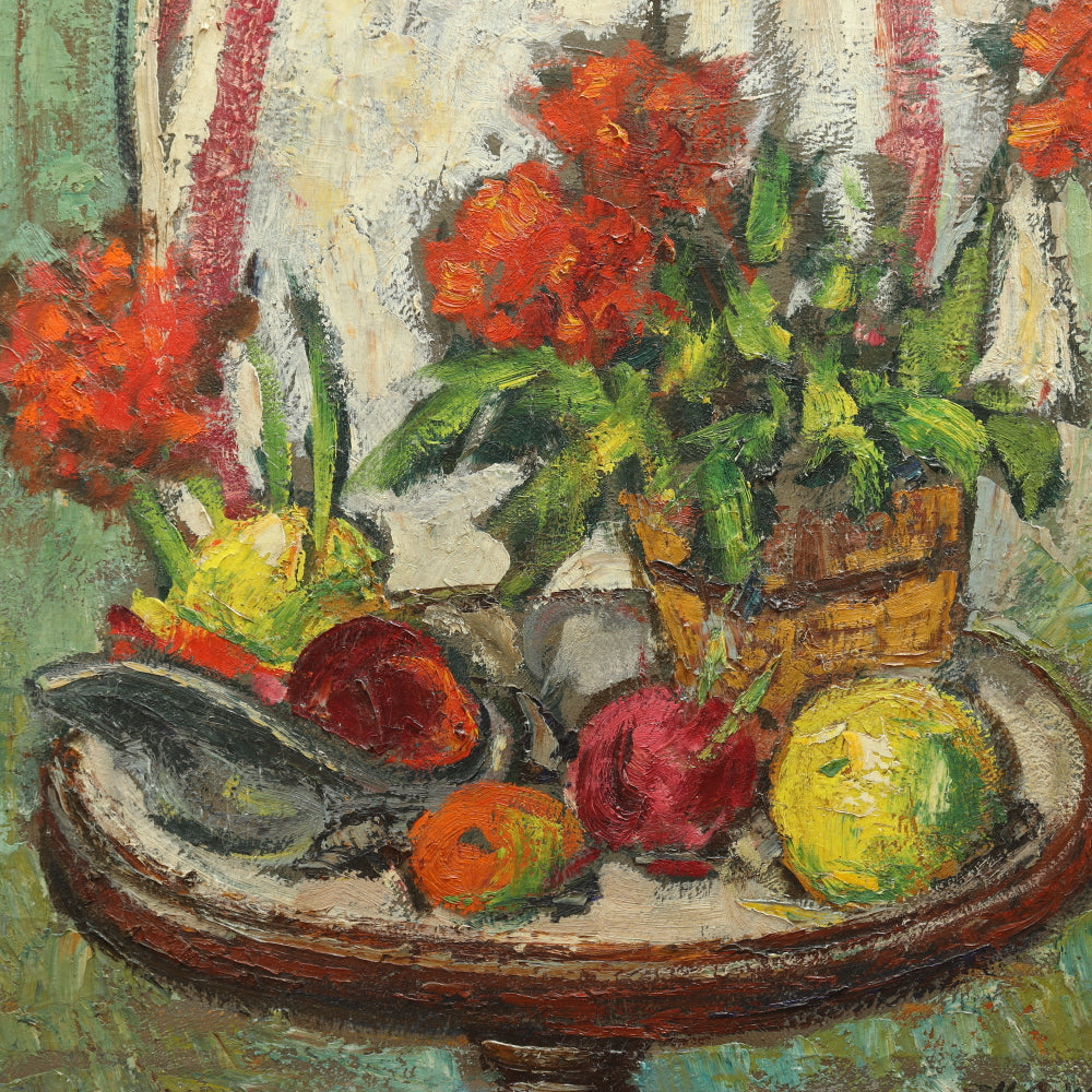 AW368: Harold C Wolcott - Post Impressionist Still Life - Oil on Canvas