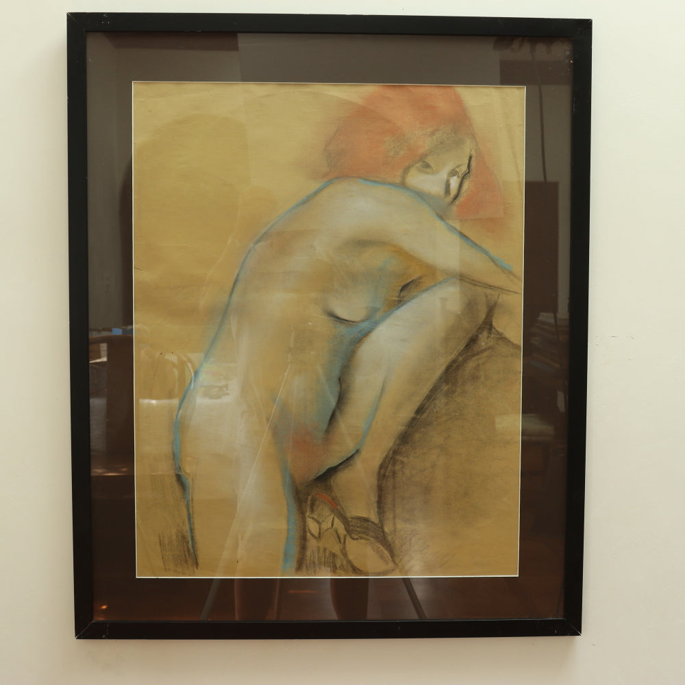 AW5-016: Arthur B. Carles Angele Nude" Pastel on Paper Circa 1922