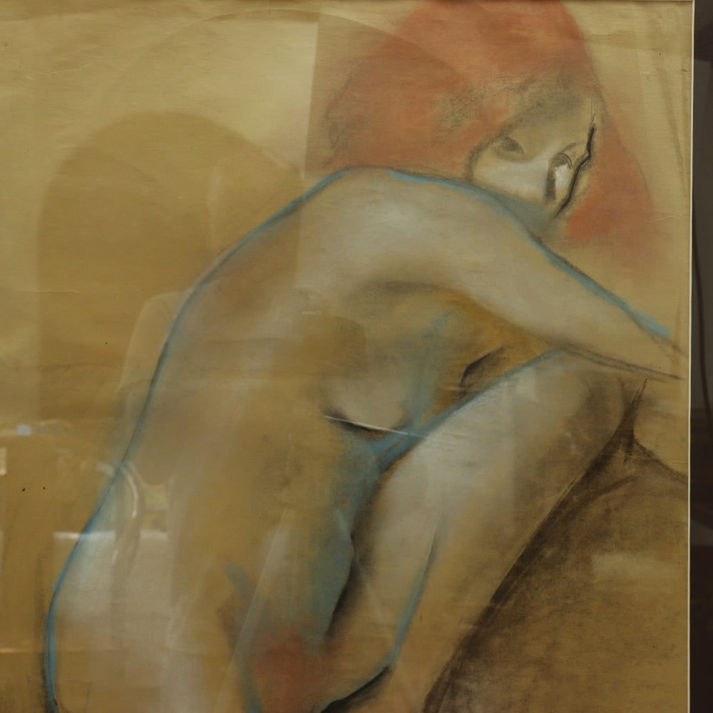 AW5-016: Arthur B. Carles Angele Nude" Pastel on Paper Circa 1922