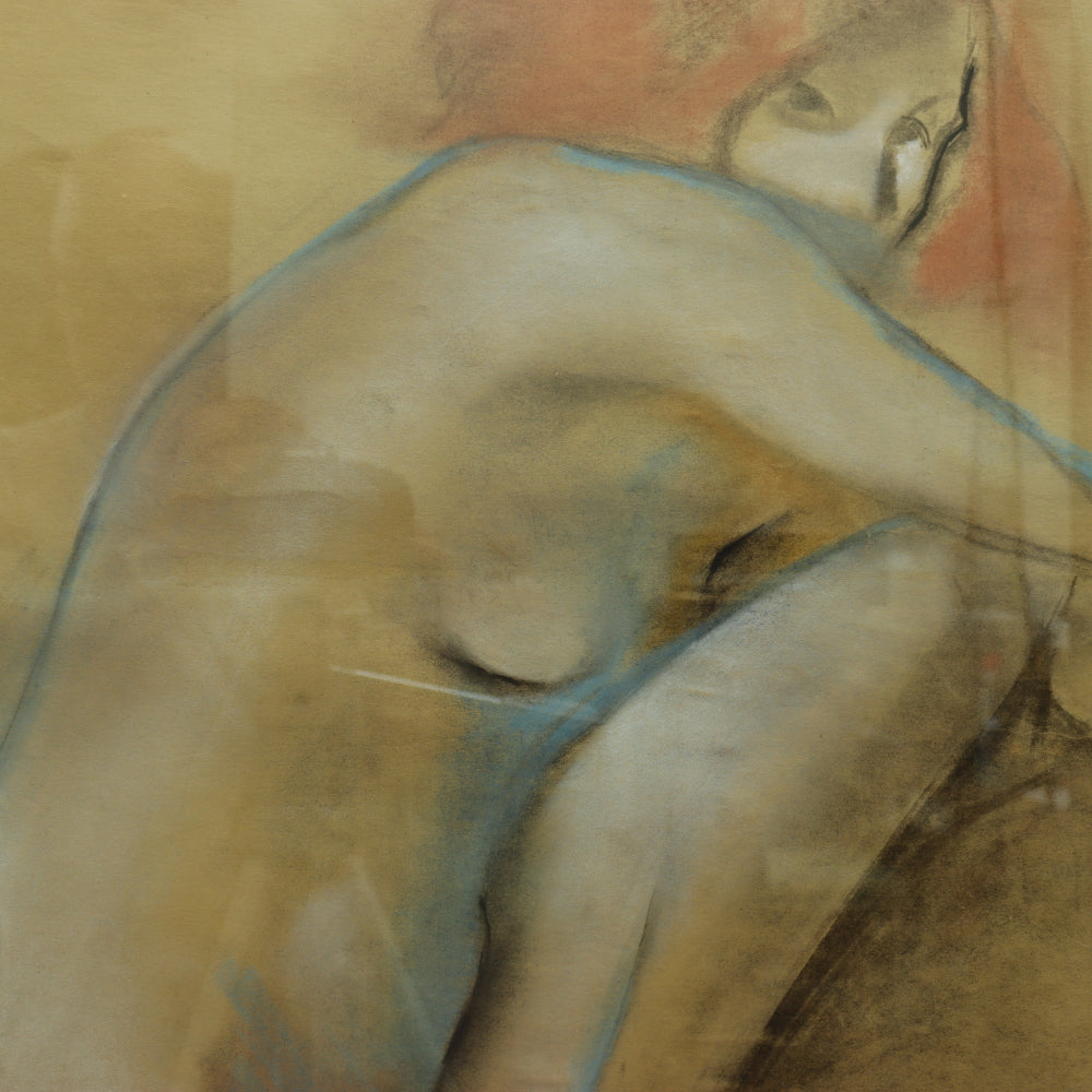 AW5-016: Arthur B. Carles Angele Nude" Pastel on Paper Circa 1922