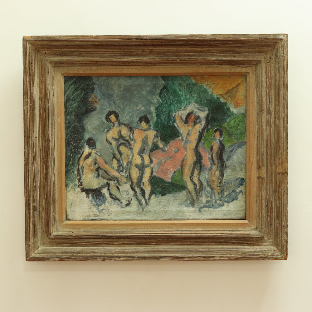 Oil Painting Bathers Style of Paul Cezanne | Work of Man