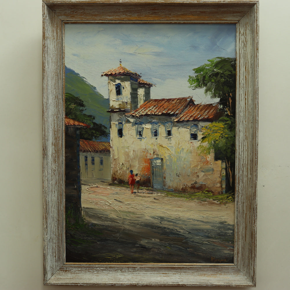 AW012: André Murayama - Circa 2005 Oil on Canvas of Bom Jesus das Flores do Taquaral