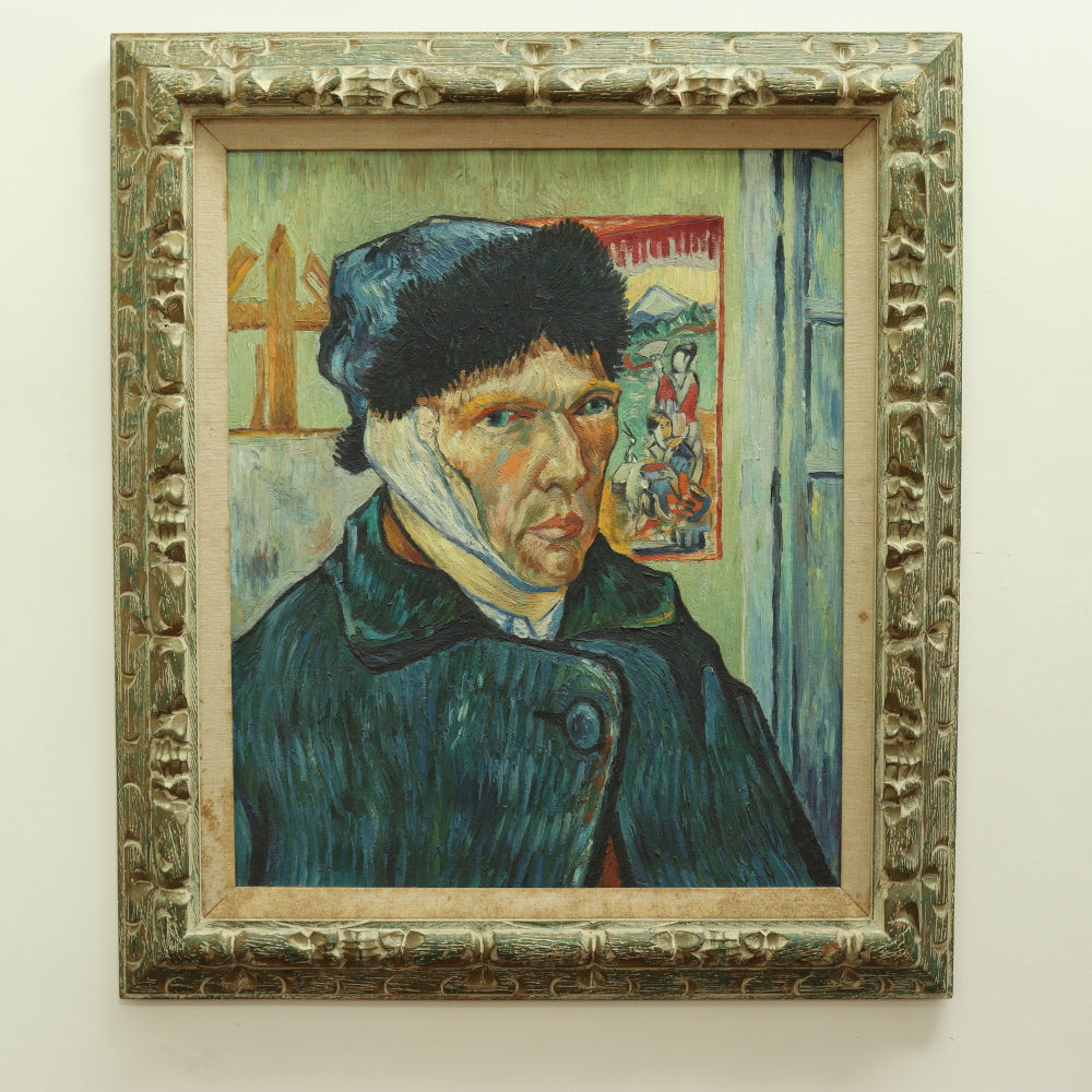 AW704: After Vincent Van Gogh Self Portrait With Bandaged Ear Oil on Board Early 20th Century