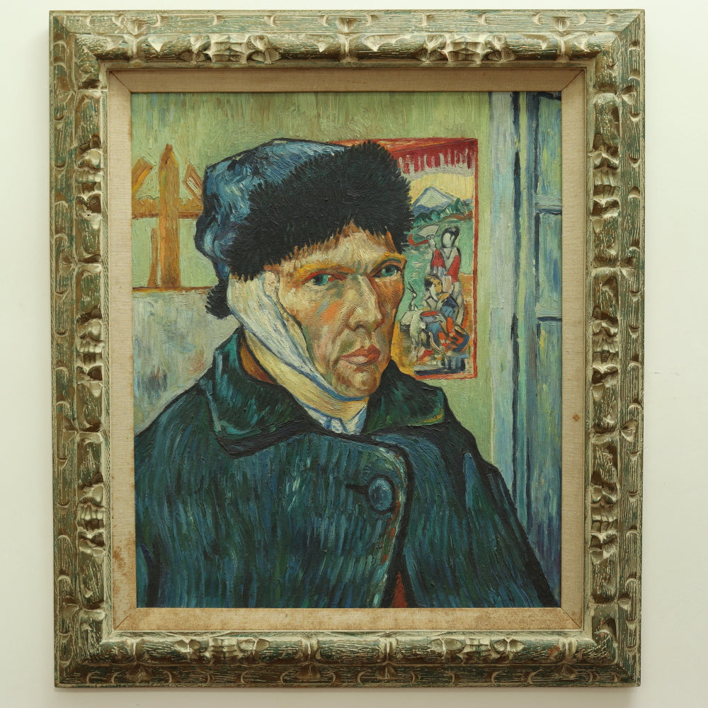 AW704: After Vincent Van Gogh Self Portrait With Bandaged Ear Oil on Board Early 20th Century