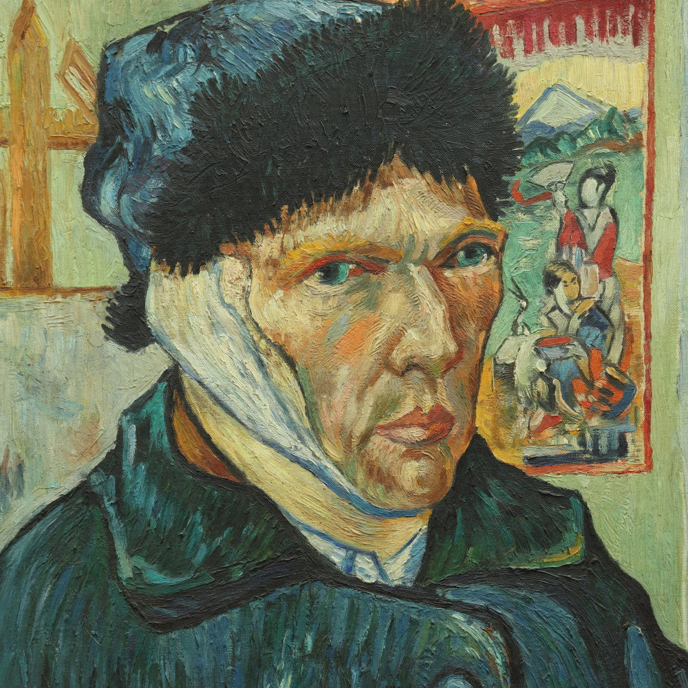 AW704: After Vincent Van Gogh Self Portrait With Bandaged Ear Oil on Board Early 20th Century