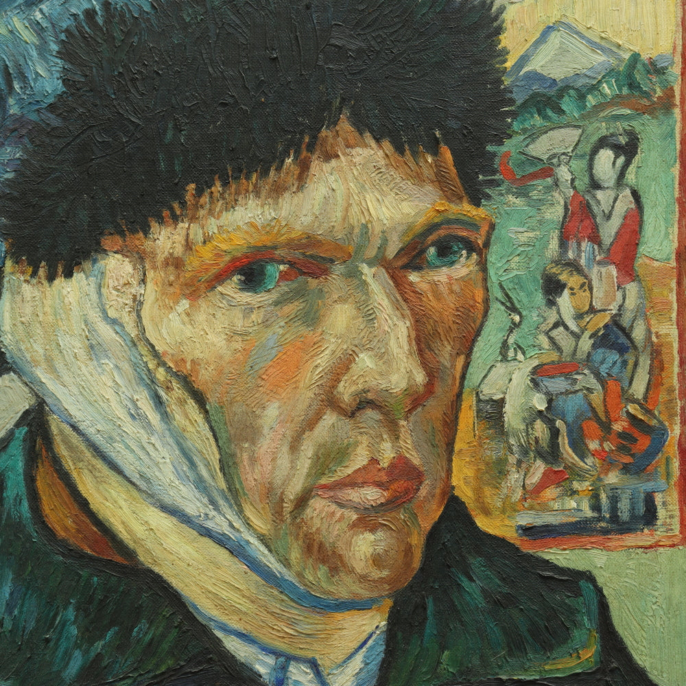 AW704: After Vincent Van Gogh Self Portrait With Bandaged Ear Oil on Board Early 20th Century