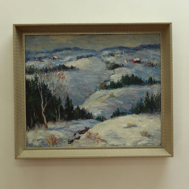 Lew Miller Winter Landscape Post Impressionistic Oil Painting | Work of  Man