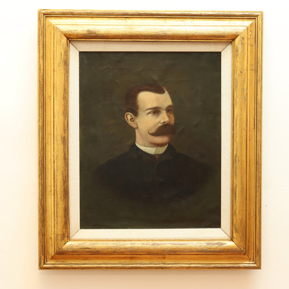 AW732: Mid 19th Century Portrait of a Victorian Moustached Gentleman