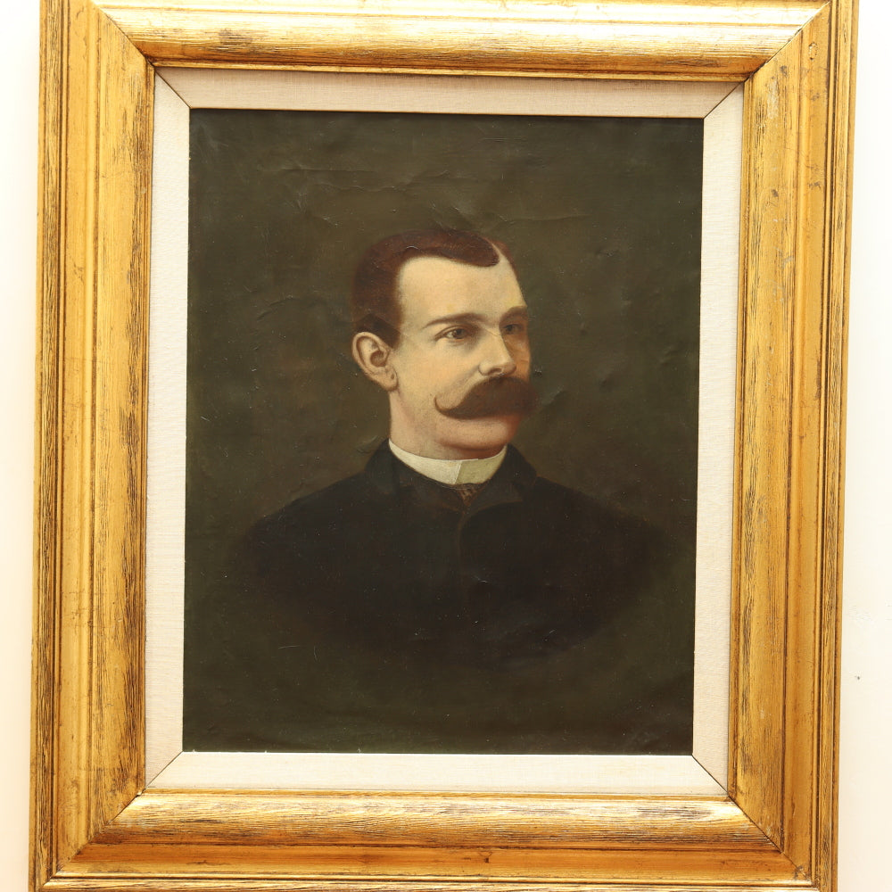 AW732: Mid 19th Century Portrait of a Victorian Moustached Gentleman