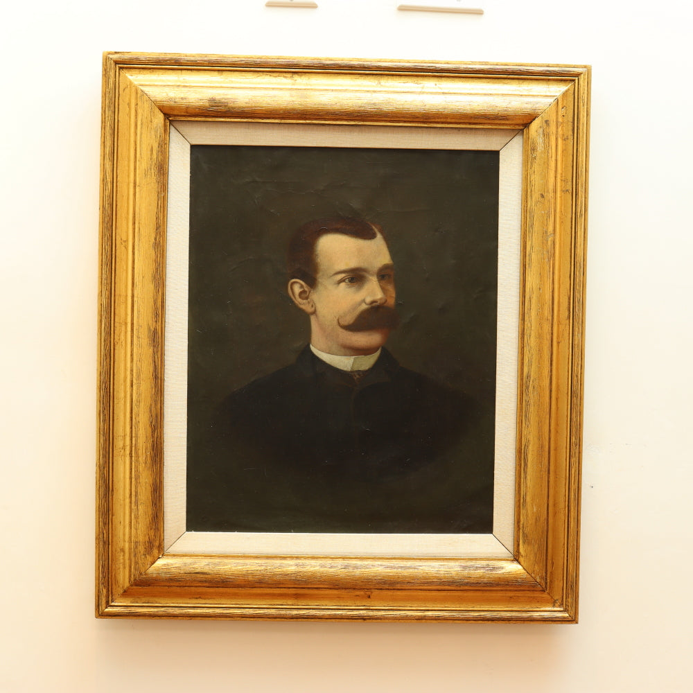 AW732: Mid 19th Century Portrait of a Victorian Moustached Gentleman