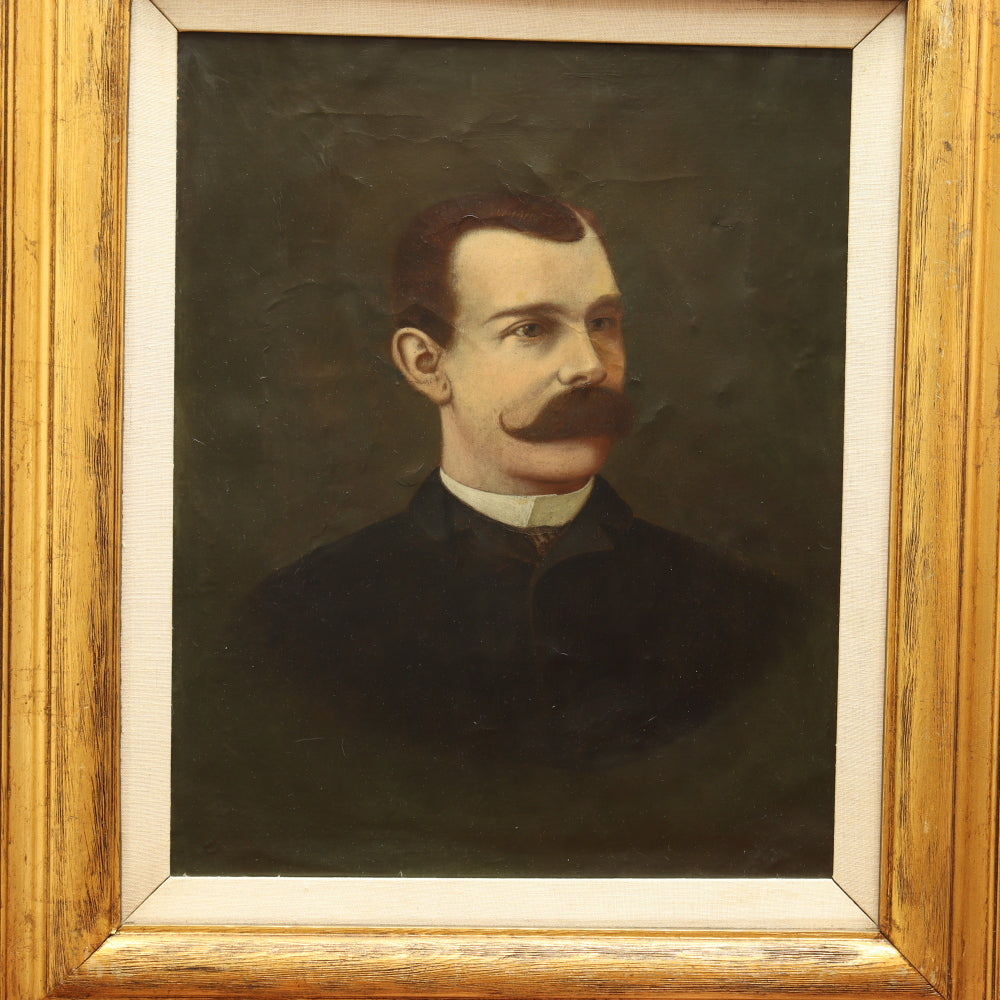 AW732: Mid 19th Century Portrait of a Victorian Moustached Gentleman