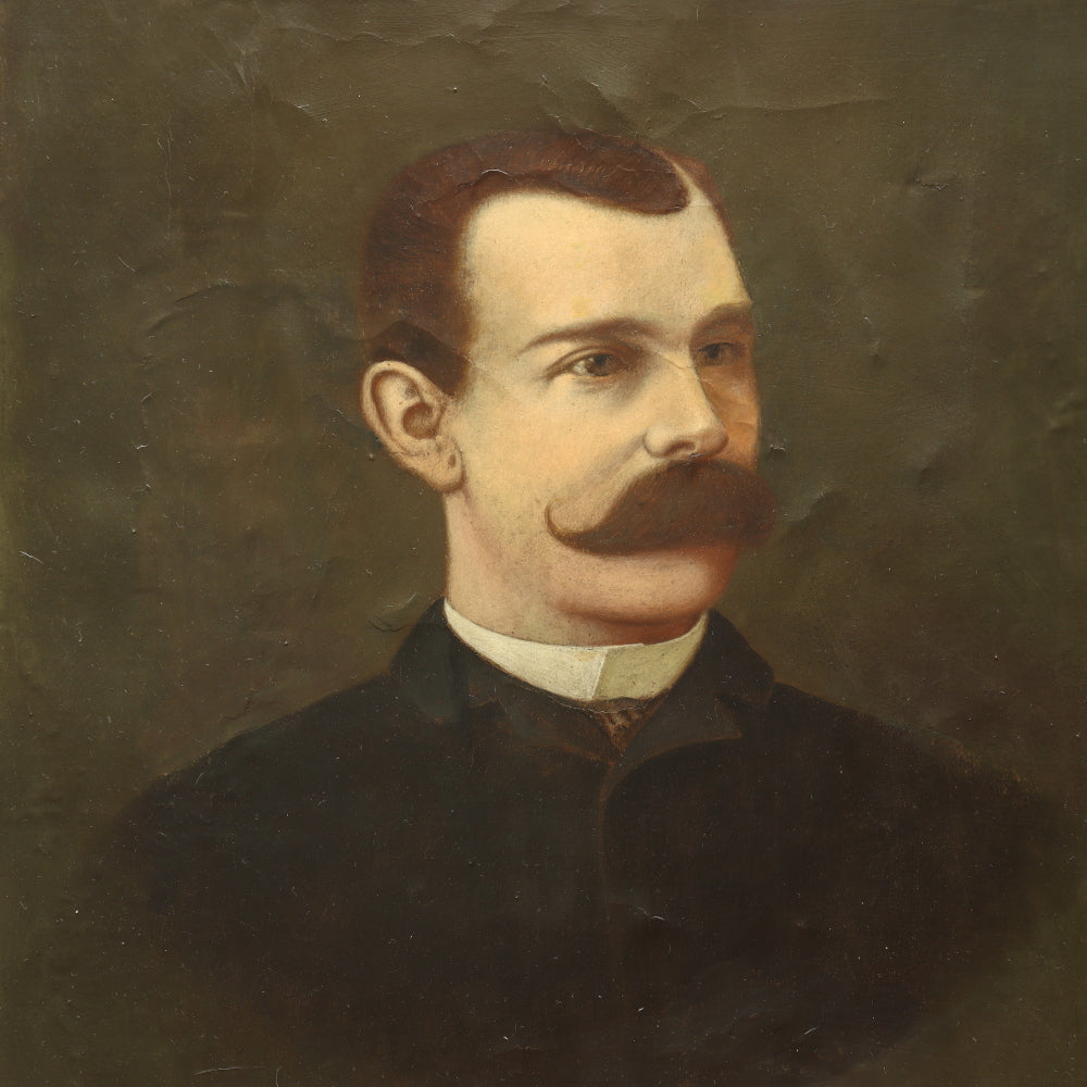 AW732: Mid 19th Century Portrait of a Victorian Moustached Gentleman