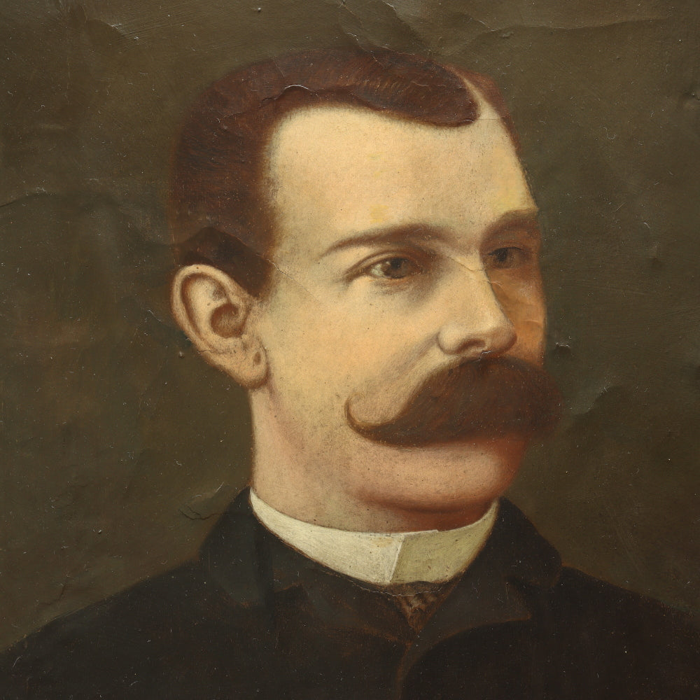 AW732: Mid 19th Century Portrait of a Victorian Moustached Gentleman