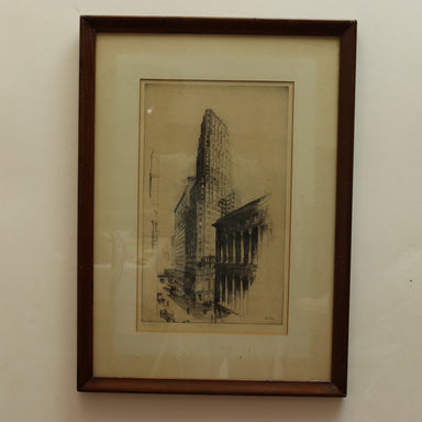 John A Dix No 63 Wall Street Etching | Work of Man