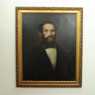 Circa 1800's Victorian Oil Painting Gentleman Portrait | Work of Man