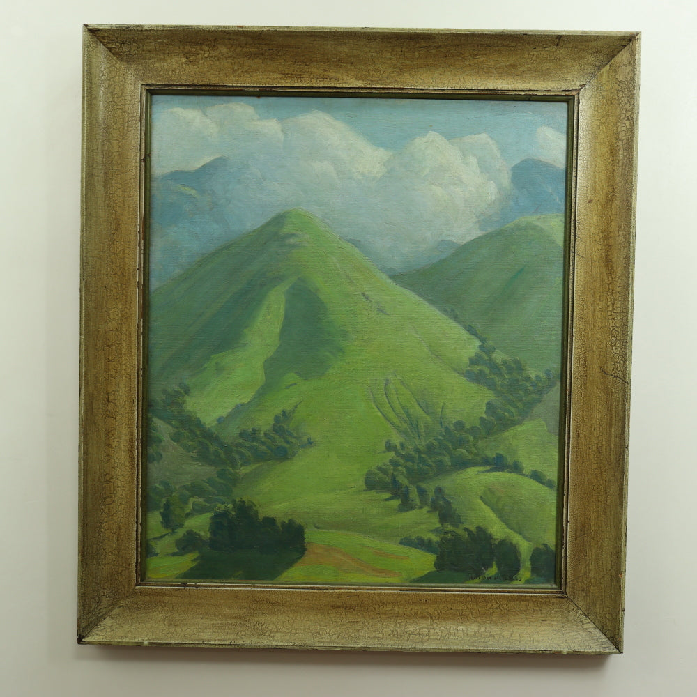 AW755: Ralph Holmes California Hills in the Spring Plein Air Oil on Board