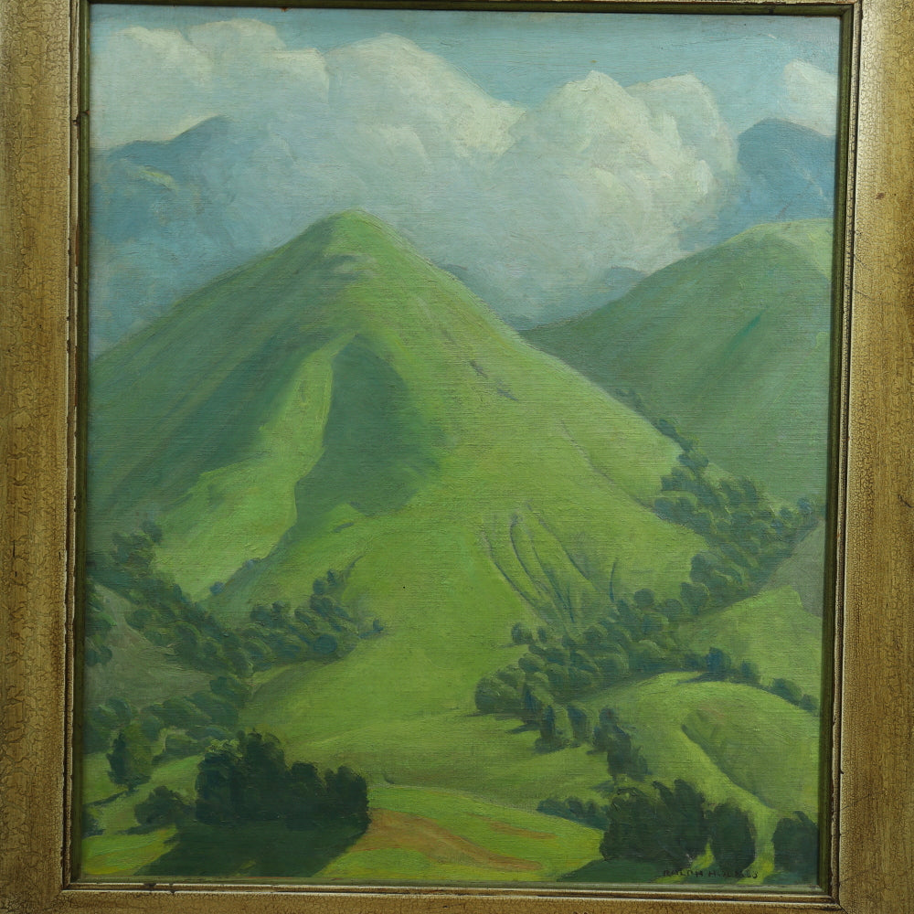 AW755: Ralph Holmes California Hills in the Spring Plein Air Oil on Board