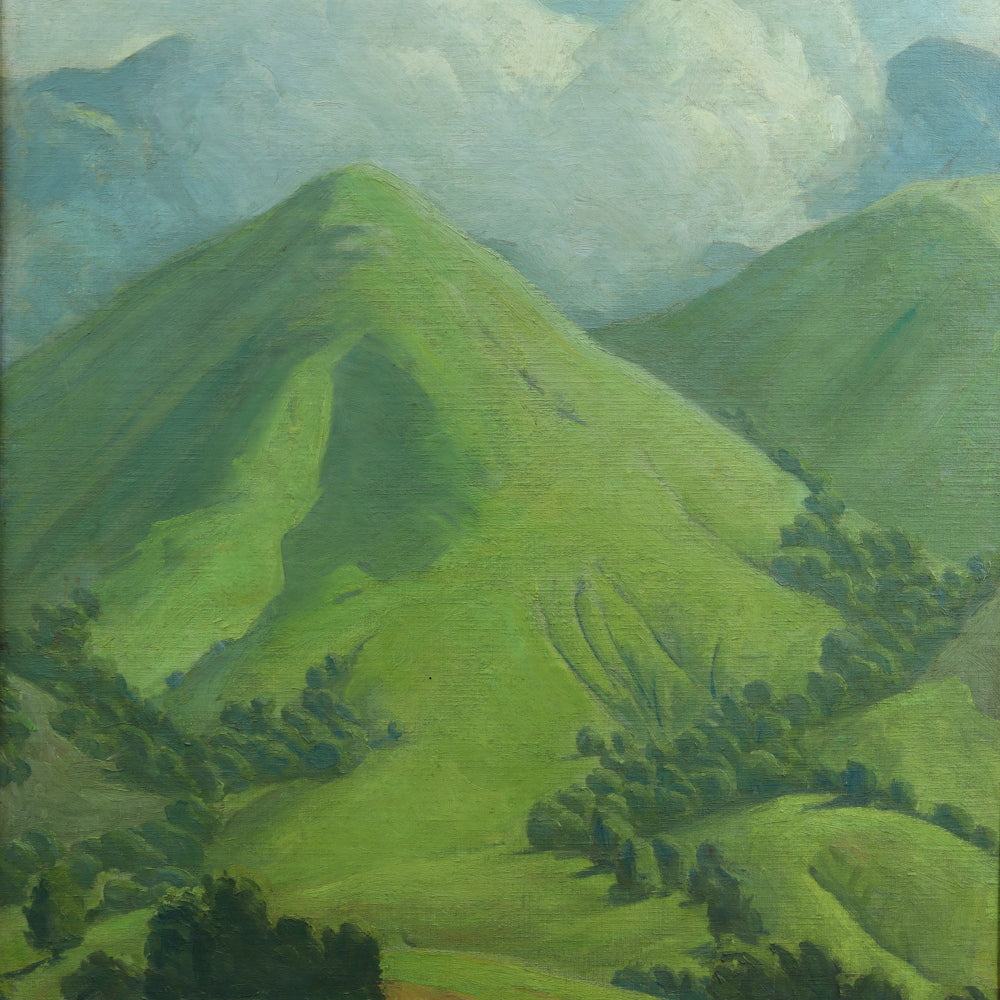 AW755: Ralph Holmes California Hills in the Spring Plein Air Oil on Board