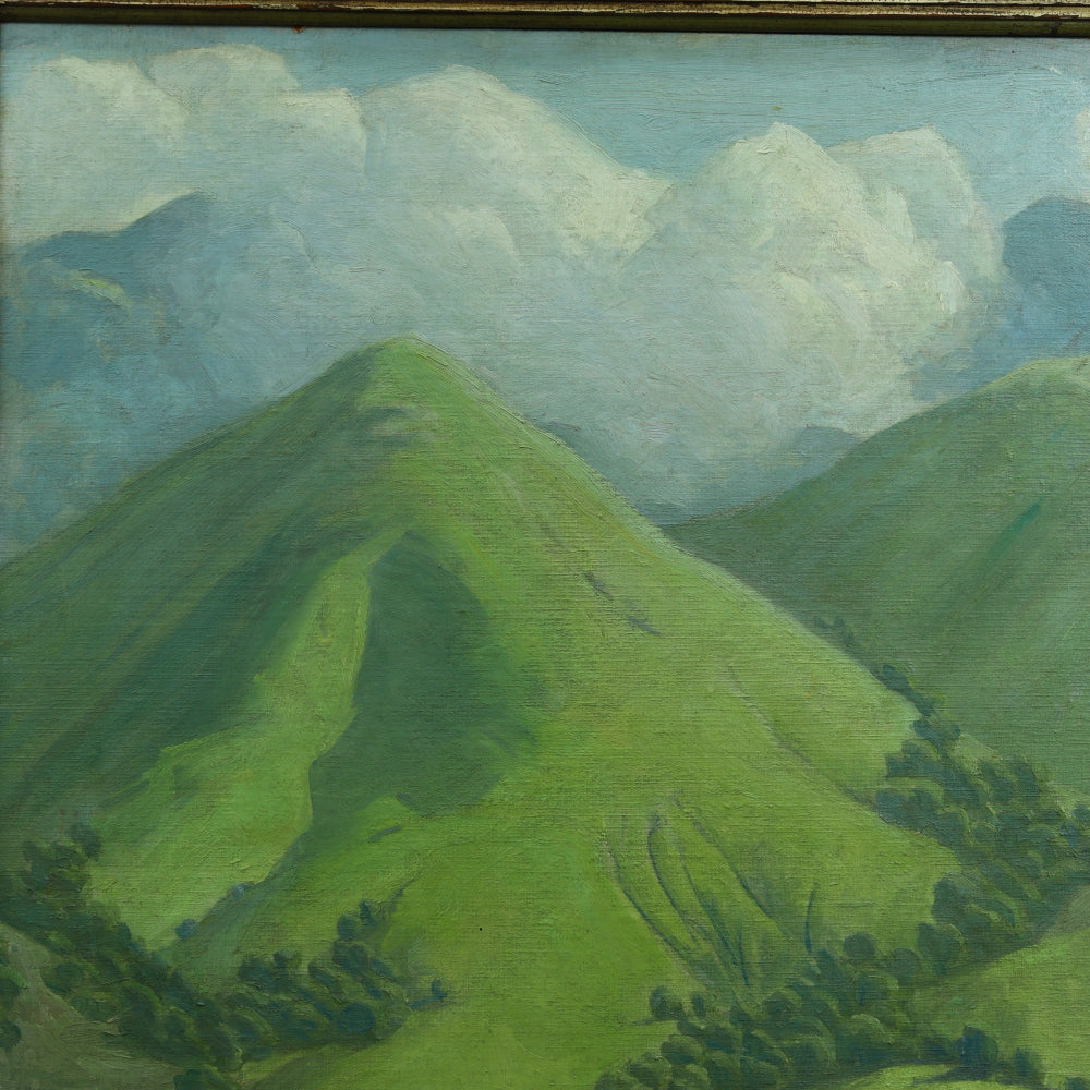 AW755: Ralph Holmes California Hills in the Spring Plein Air Oil on Board