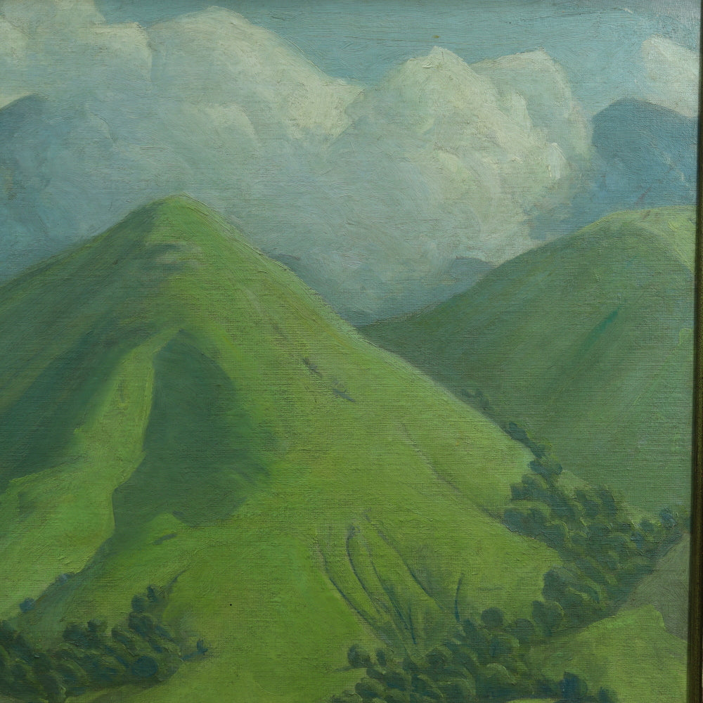 AW755: Ralph Holmes California Hills in the Spring Plein Air Oil on Board