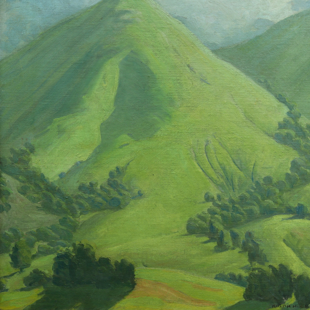 AW755: Ralph Holmes California Hills in the Spring Plein Air Oil on Board