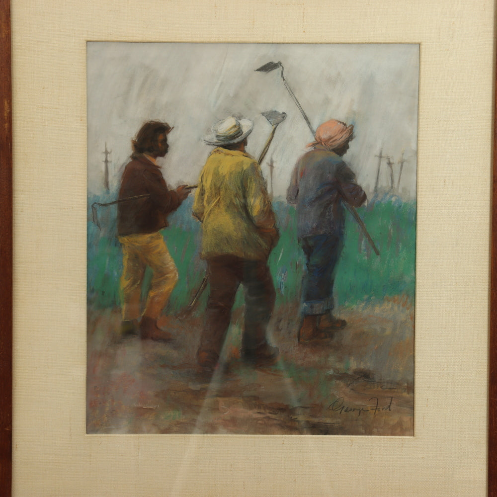 AW5-014: George Ford "Sharecroppers" Pastel on Paper