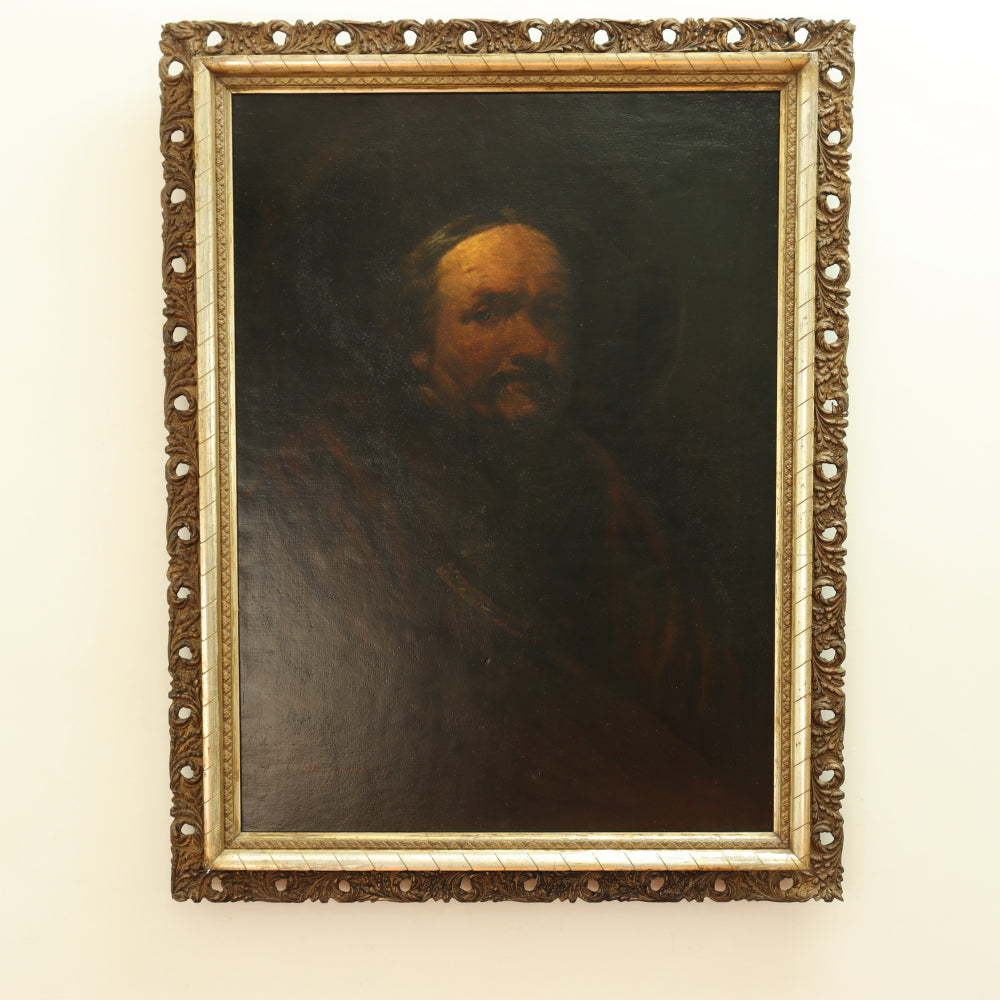 AW767: Federico Alessandro Ciappa Early 19th Century After Rembrandt's "Self Portrait of an Old Man"