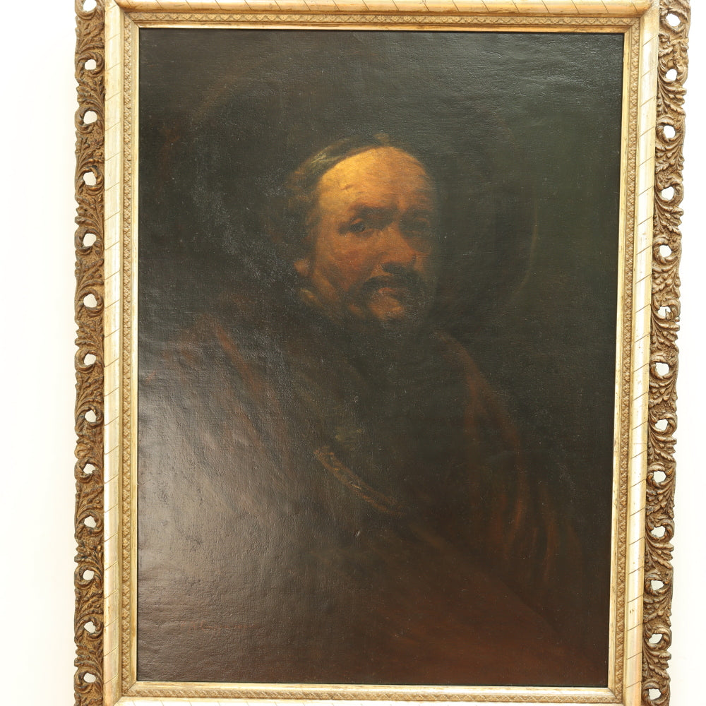 AW767: Federico Alessandro Ciappa Early 19th Century After Rembrandt's "Self Portrait of an Old Man"