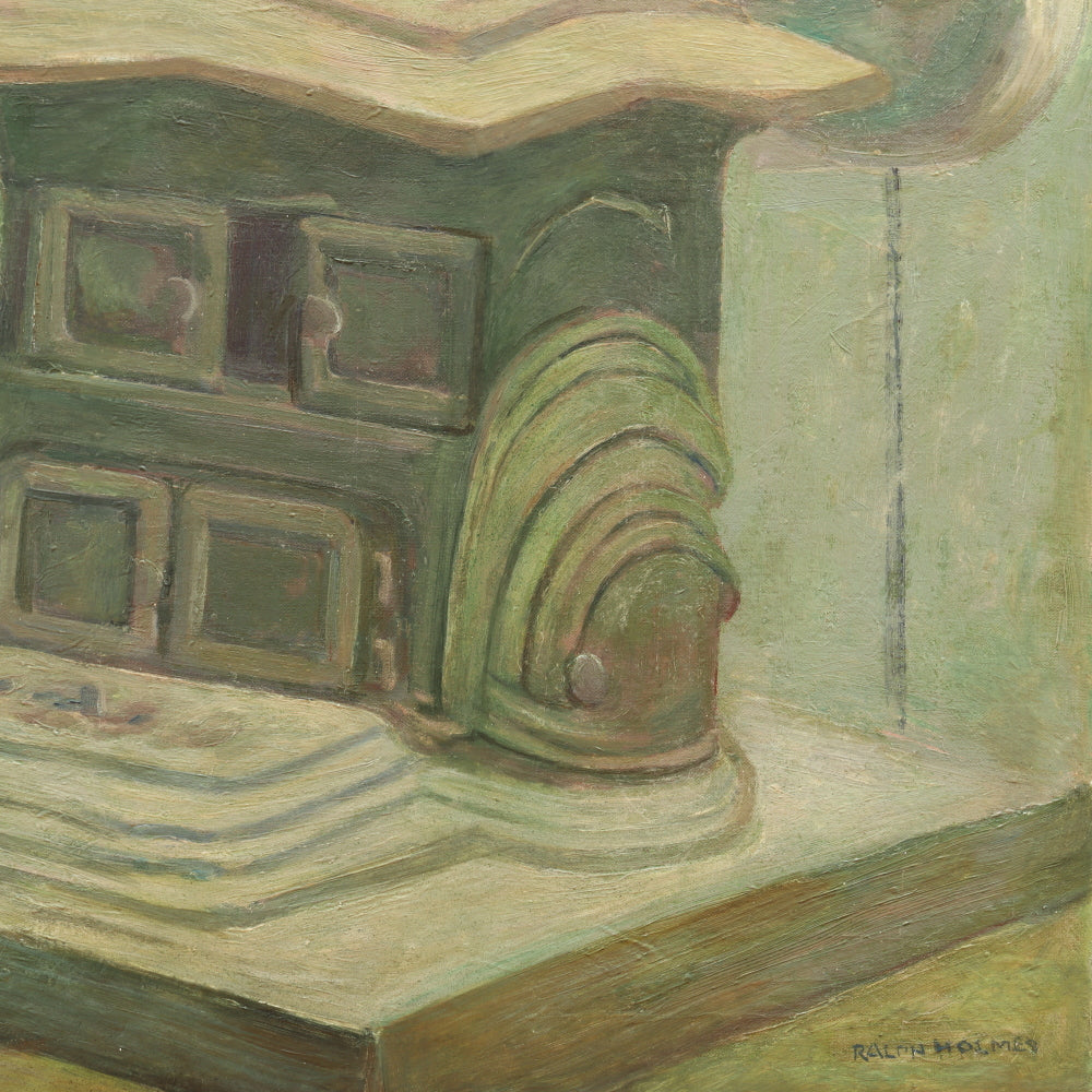 AW778: Ralph Holmes "The Old Stove" Oil on Canvas