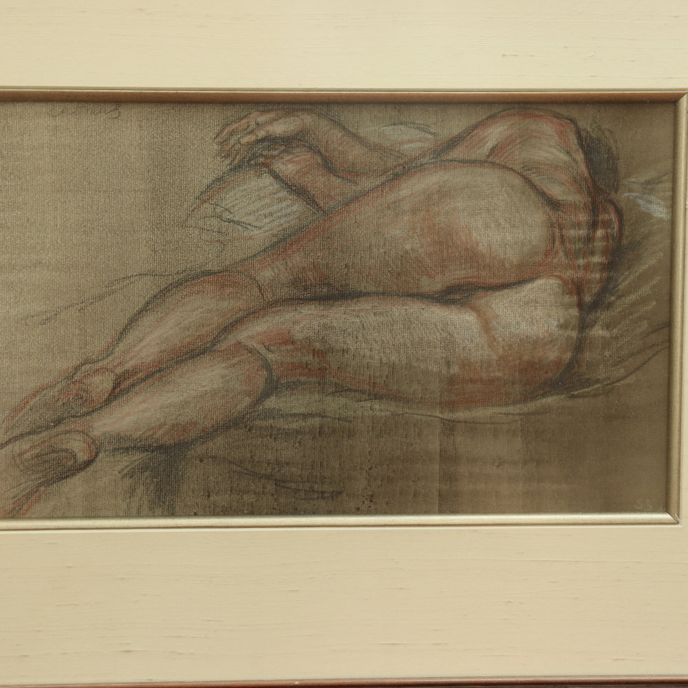 AW5-008: Paul Cadmus Male Nude Crayon On Paper