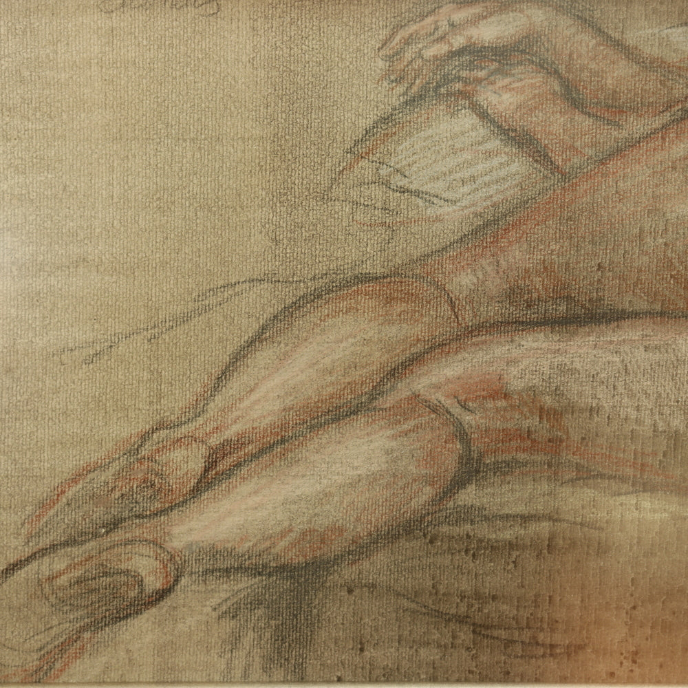 AW5-008: Paul Cadmus Male Nude Crayon On Paper