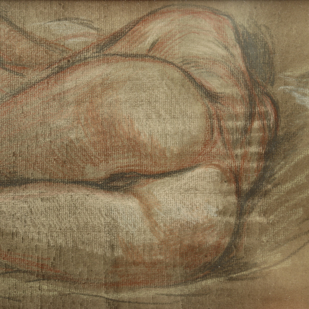 AW5-008: Paul Cadmus Male Nude Crayon On Paper