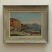 Italian Seaside Harbor Scene Oil on Board Mid 20th Century | Work of Man