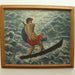 Charles Ezekiel Polowetski "Man In Boat" Modernist Oil on Canvas | Work of Man