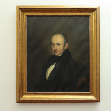 Early 19th Century Federal Portrait of a Gentleman Oil on Canvas | Work of Man