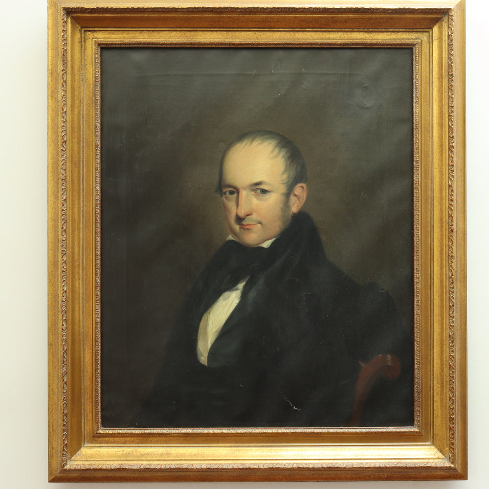 AW799: Early 19th Century Federal Portrait of a Gentleman Oil on Canvas