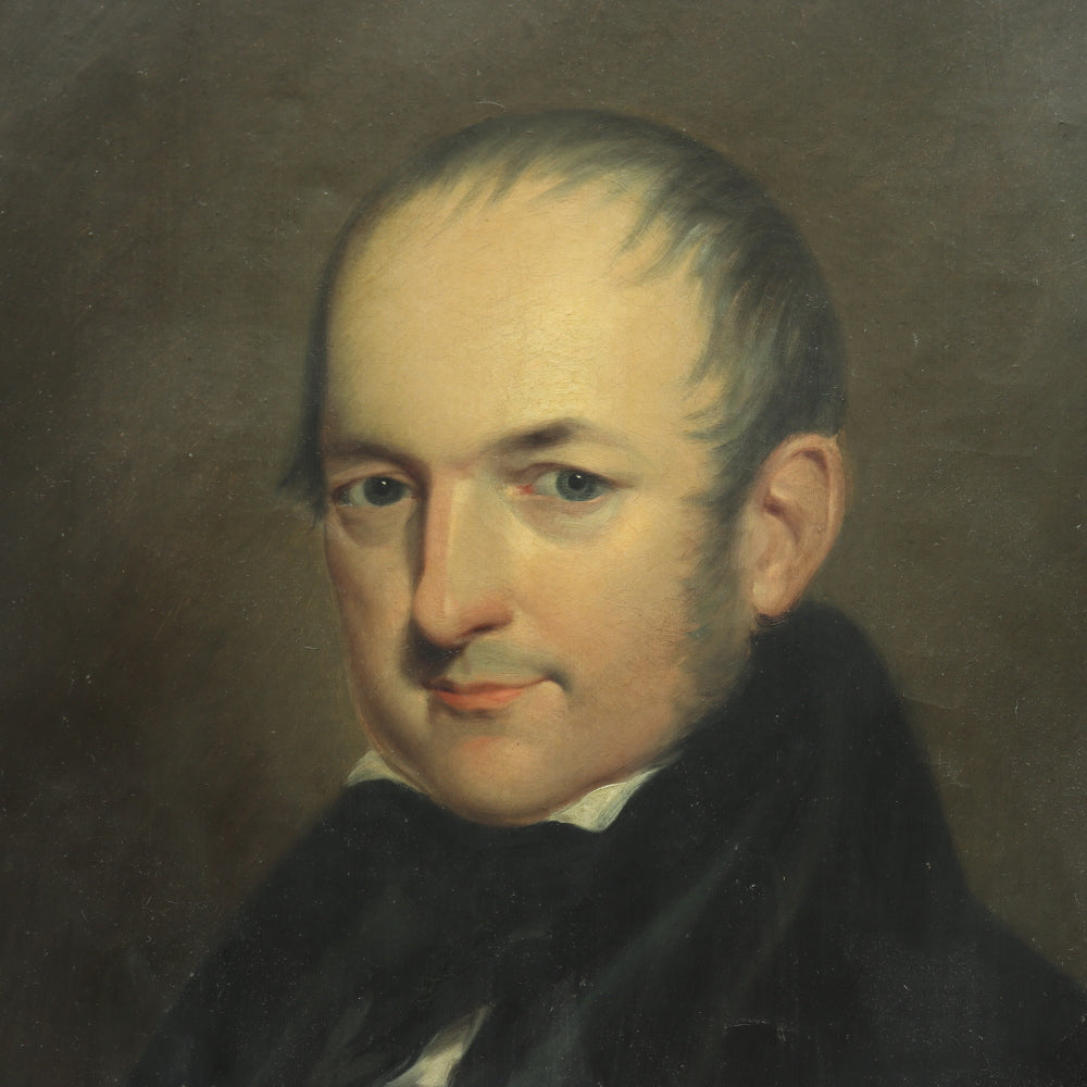 AW799: Early 19th Century Federal Portrait of a Gentleman Oil on Canvas