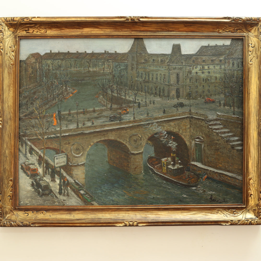 AW285: Alios Lecoque Pont de la Concorde Oil on Canvas