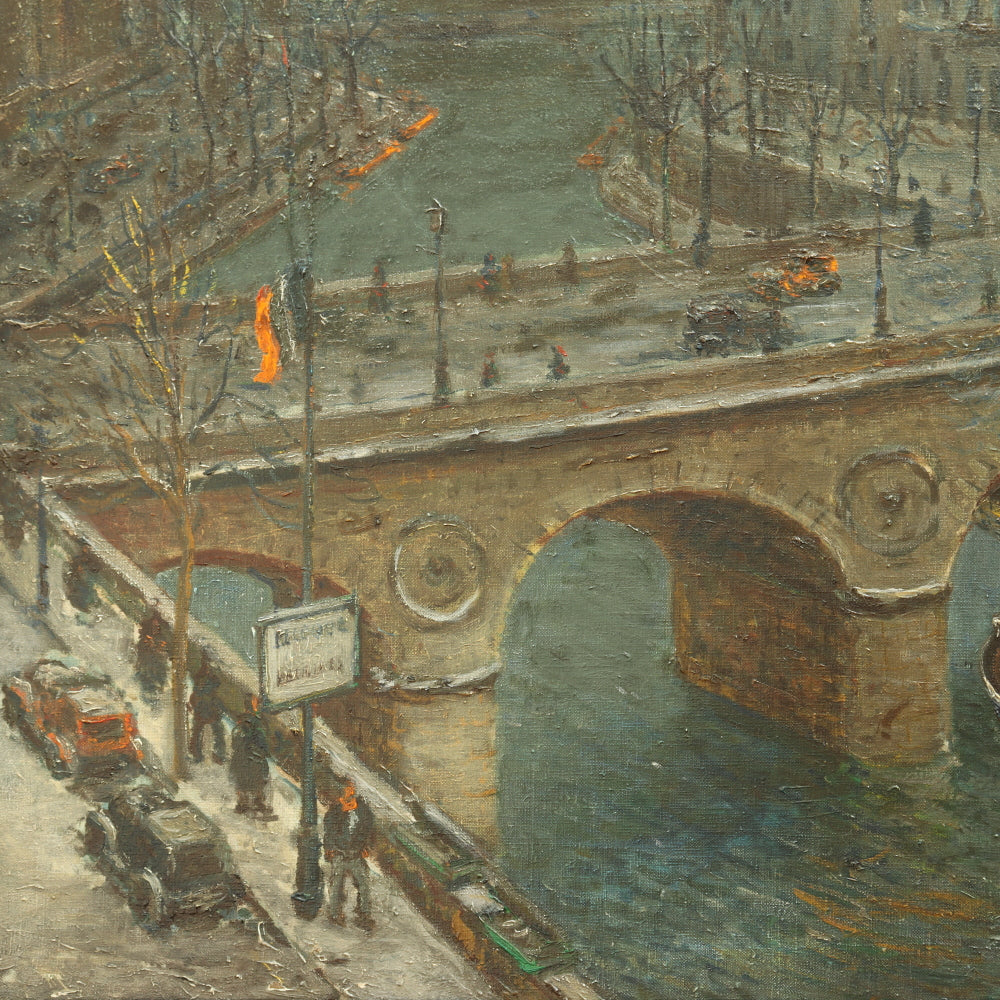 AW285: Alios Lecoque Pont de la Concorde Oil on Canvas