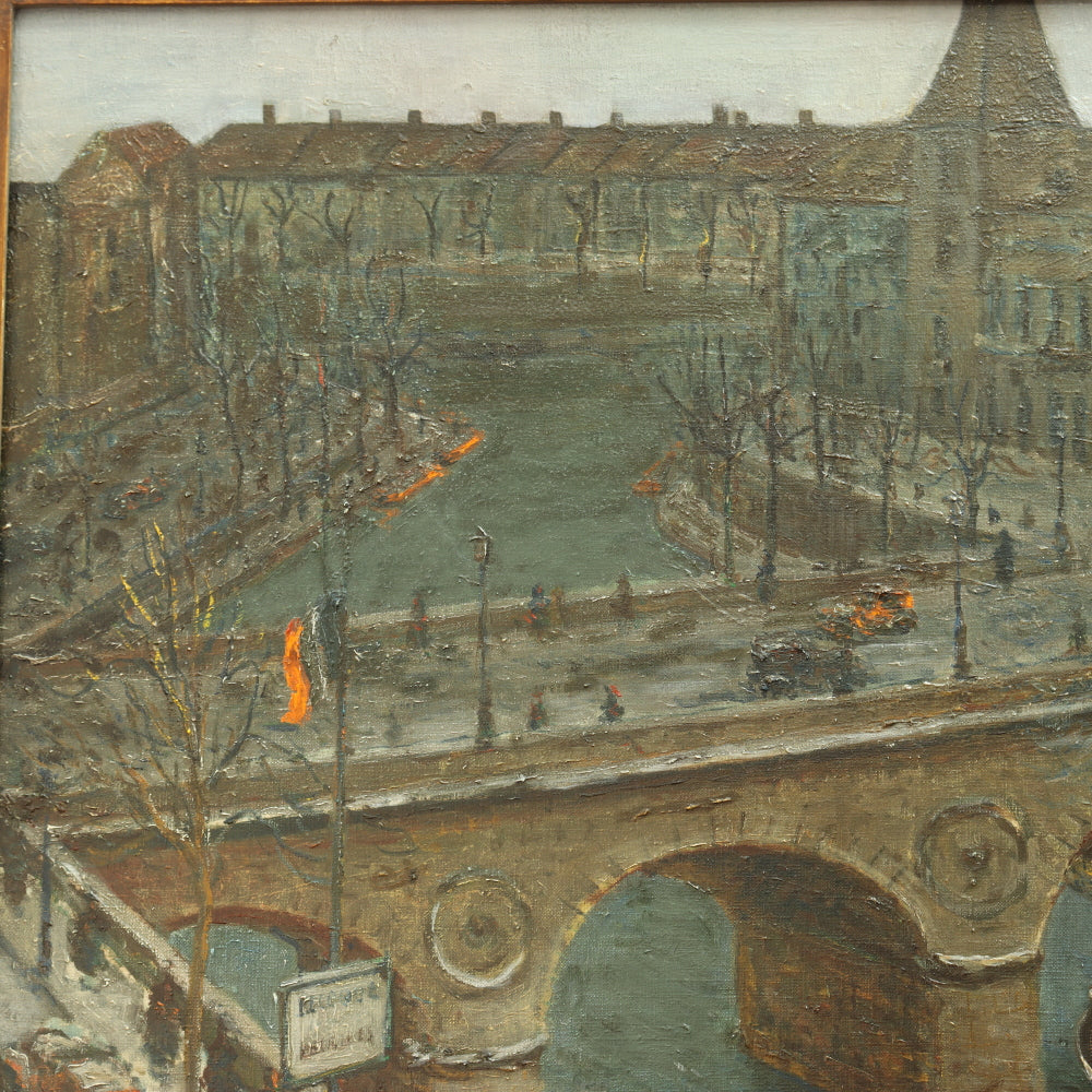 AW285: Alios Lecoque Pont de la Concorde Oil on Canvas