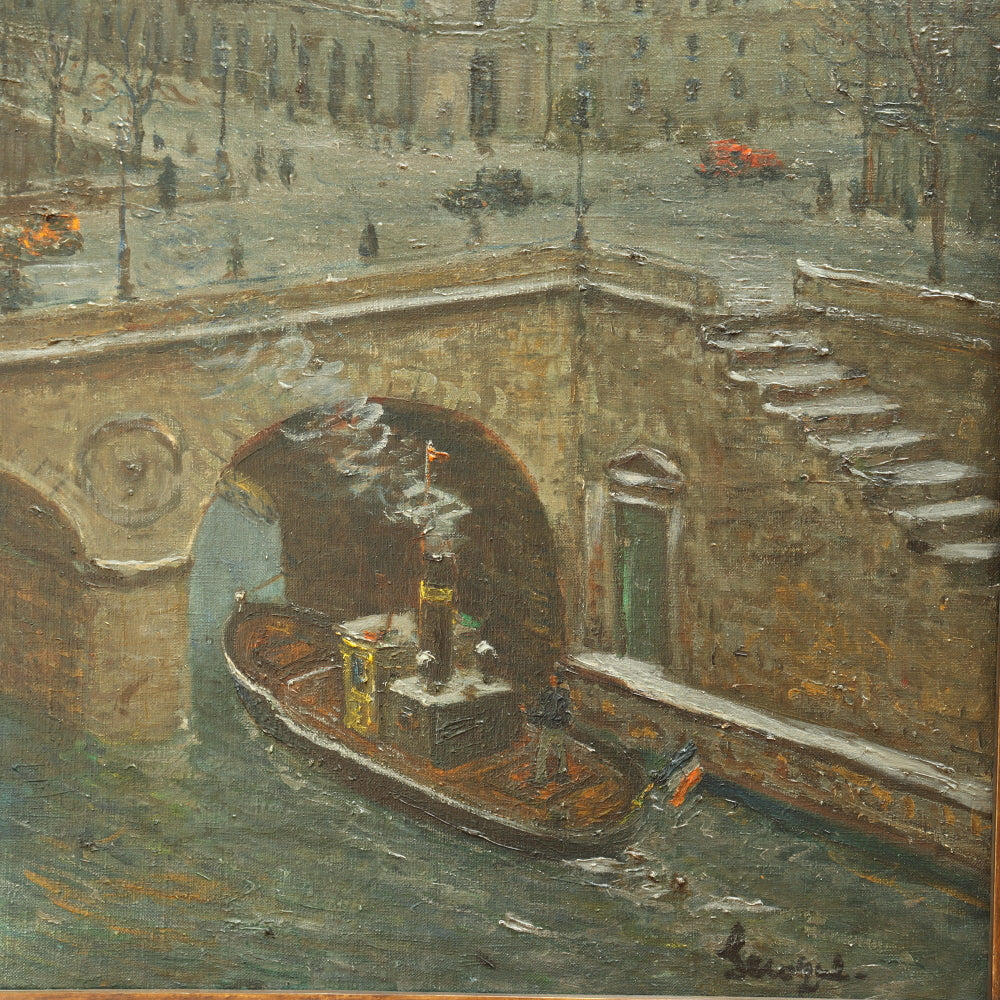 AW285: Alios Lecoque Pont de la Concorde Oil on Canvas