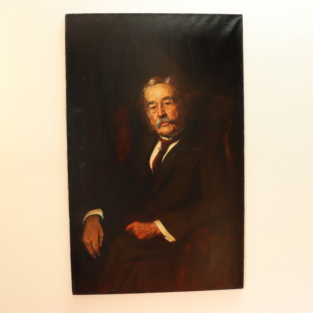 Theo Raucher Portrait of Edward Hopkinson Sr. Oil on Canvas | Work of Man