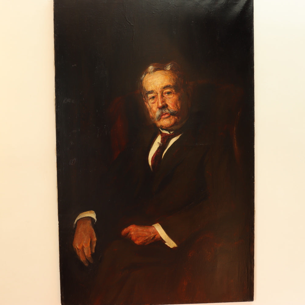 AW805: Theo Raucher Portrait of Edward Hopkinson Sr. Oil on Canvas