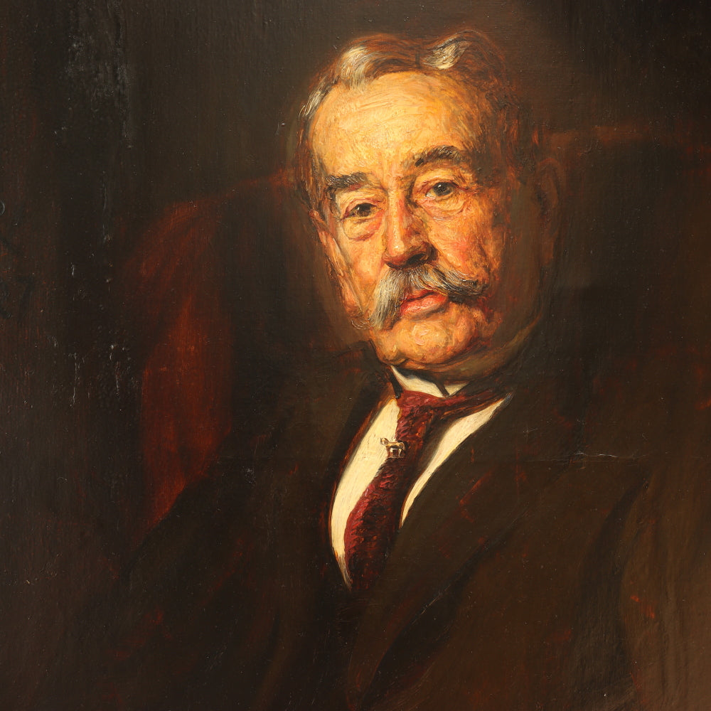 AW805: Theo Raucher Portrait of Edward Hopkinson Sr. Oil on Canvas