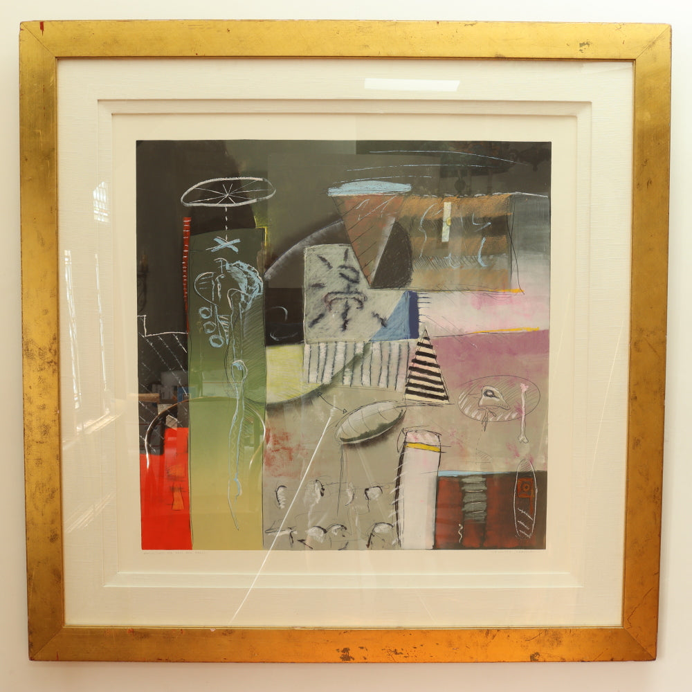 AW13-005: Timothy Chapman "Reason Sheds Her Skin and Barks" Modernist Mixed Media on Paper